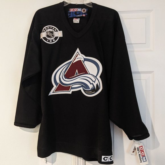SOLD! Men's Size M Black Vintage Colorado Avalanche Hockey Practice Jersey - NWT - Picture 9 of 9